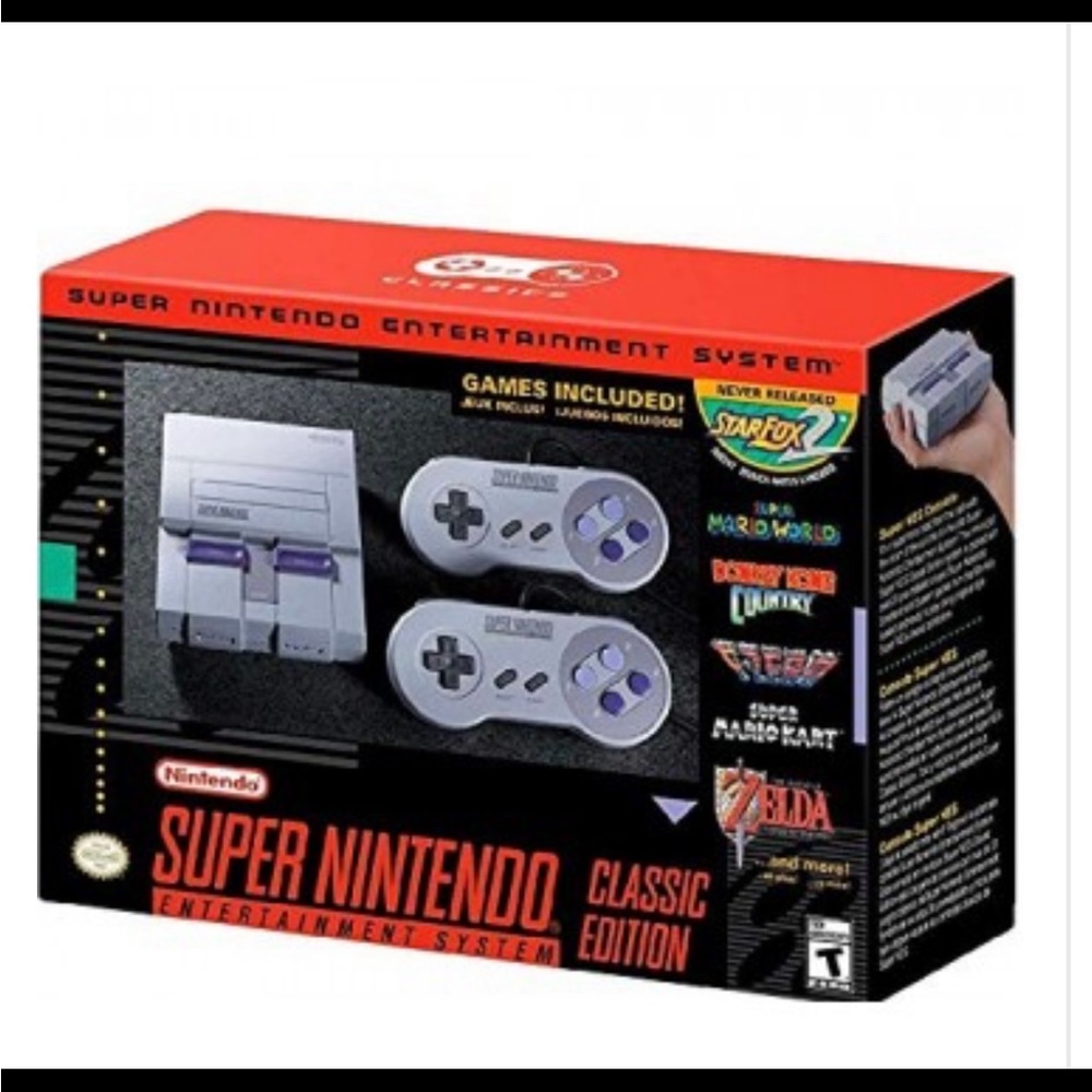 Super Nintendo Classic Mini Entertainment System SNES + 21 Games Included (MINI)